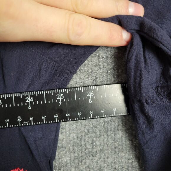 NWT SAVANNA JANE PT11259 Blue Geometric Aztec Embroidered V-Neck Top SIZE 2X - Picture 11 of 11